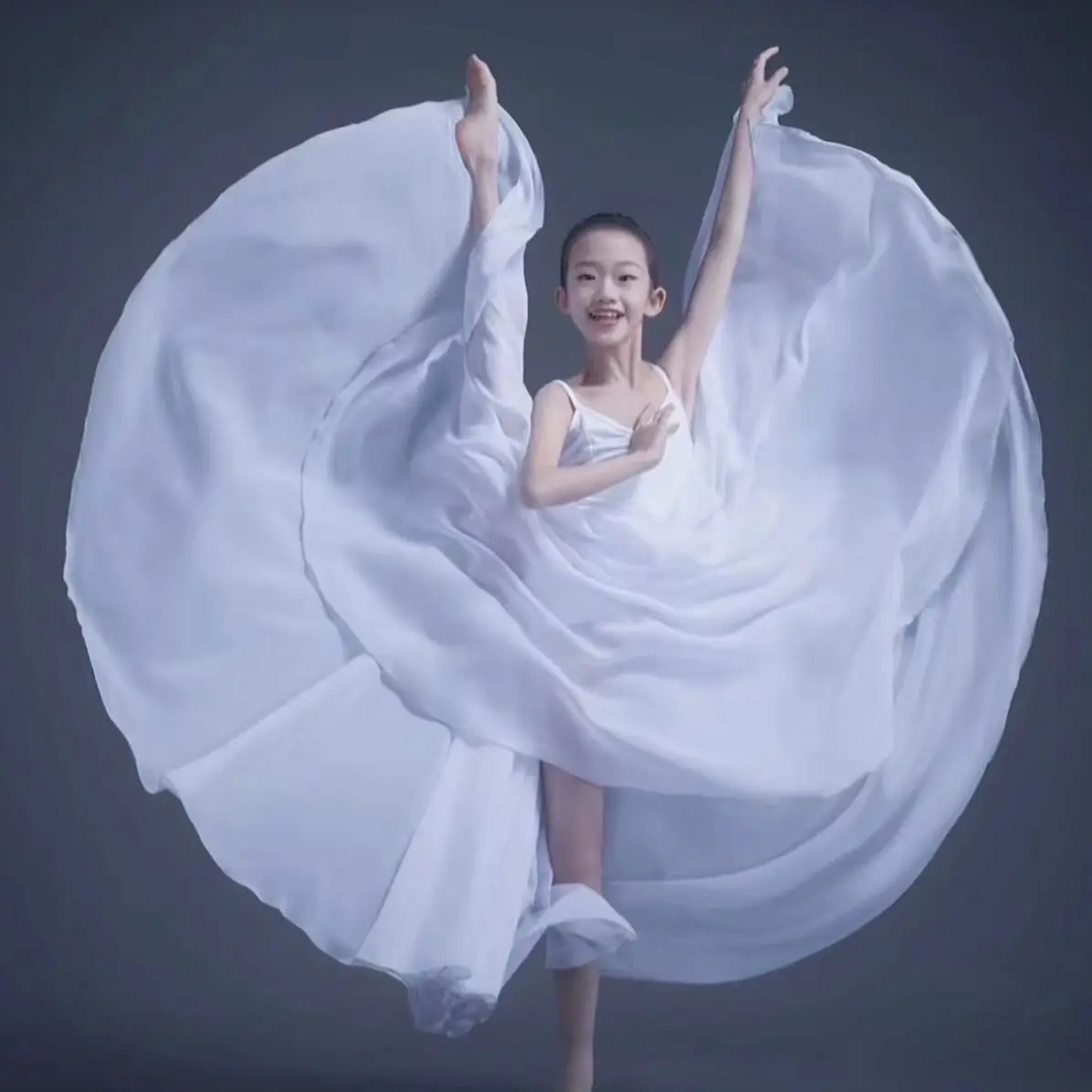 키즈 소녀 720 학위 쉬폰 스커트 발레 밸리 댄스 집시 롱 스커트 댄서 연습 착용 모듬 솔리드 퍼플 댄스 스커트