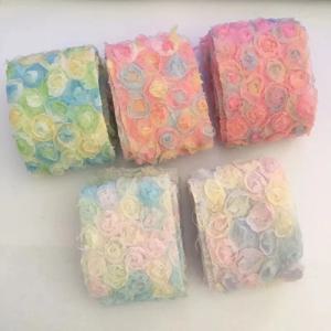 메쉬 자수 입체 장미 패브릭 DIY 헤어 액세서리, 신발 및 의류 액세서리