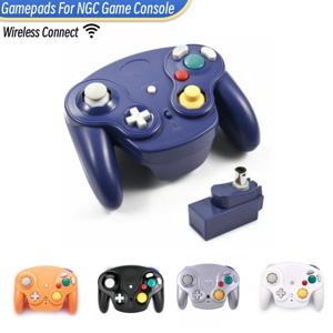 GameCube 비디오 게임 콘솔 용 2.4G 어댑터 게임 패드 조이스틱이있는 NGC 게임 콘솔 용 5 가지 색상 무선 게임 패드 컨트롤러