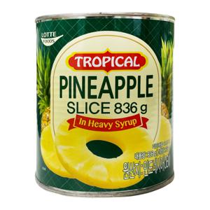 롯데푸드 트로피칼 파인애플 슬라이스 836g