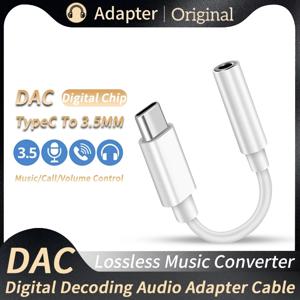오리지널 TypeC 3.5mm AUX USB C 케이블 변환기 HiFi 오디오 어댑터 삼성 Xiaomi Huawei iPhone15 태블릿 용 유선 헤드폰