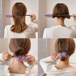 우아한 쉘 진주 게으른 머리 경기자 활 바레트 땋은 머리 유물 빈티지 여성 꽃 DIY 헤어 메이커 도구 Scrunchies