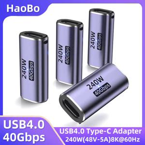 Thunderbolt 4/3 MacBook Pro/Air iPad USB-C 허브와 호환되는 PD 240W 40Gbps 8K 60hz 비디오가 포함된 USB C 암-암 어댑터