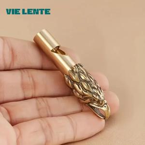 프리미엄 대형 구리 독수리 머리 호루라기 - 내구성이 뛰어나 비상 생존 및 야외 스포츠에 이상적