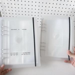 A5 바인더 포토 카드 수집 도서 엽서 홀더 10PCS 슬리브 저널 의제 플래너 학교 문구