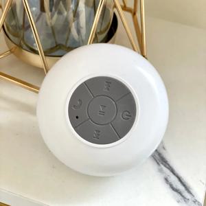 화이트 무선 블루투스 스피커, 휴대용 방수 샤워 스피커, 하이파이 스테레오 서브우퍼 사운드 박스, 야외 방수 스피커