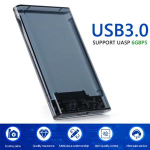 USB 3.0/3.1 외장형 하드 드라이브 인클로저 2.5인치 SATA to USB3.0 UASP 투명 휴대용 하드 드라이브 케이스 HDD 도구가 필요 없는 투명