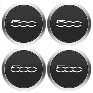 피아트 500 휠용 실버 허브 캡, 센터 허브 캡 세트, 더스트 커버 휠 허브 캡 교체 51884863, 68078419AC, 68078421AC, 133mm