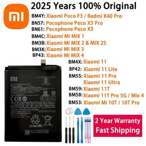 Xiaomi Mi Poco X3 F3 Mix 1 2 2S 3 4 Mi 11 Mi11 Lite Ultra Redmi K40 10T 11T Pro 배터리 용 빠른 배송 기존 배터리