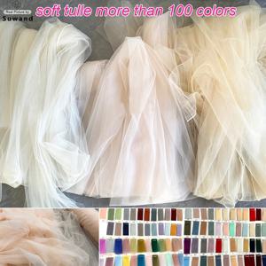 아이보리 샴페인 소프트 얇은 명주 그물 원단, 결혼식 축하 커튼, 의류 메쉬 레이아웃 의자 뒷면 원사, DIY 수제 바느질 재료