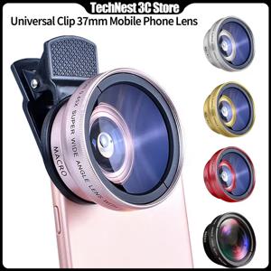 2가지 기능 모바일 폰 렌즈 0.45X 광각 렌즈 & 12.5X 매크로 HD 카메라 렌즈 아이폰 안드로이드 폰 스마트폰 겸용