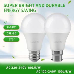 2PCS 24W 20W 18W 15W 전구 높이 루멘 E27 B22 기본 Led 램프 AC220V 230V 110V 조명 램프 홈 Derection 거실 조명