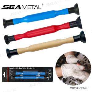 SEAMETAL 2개 수동 밸브 연마 스틱 그립 실린더 엔진 밸브 연마 도구 + 자동차 오토바이용 흡착컵