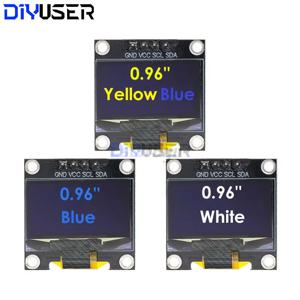 DIYUSER 0.96 인치 IIC SPI 직렬 7/4Pin 흰색/파란색/노란색 파란색/노란색 OLED 디스플레이 SSD1306 12864 Arduino 용 LCD 스크린 보드