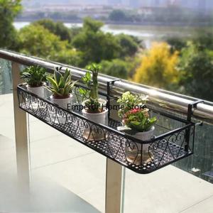 꽃꽂이 보관 발코니 걸이식 난간 창문 화분 선반, 다리미 꽃 스탠드, 식물 선반