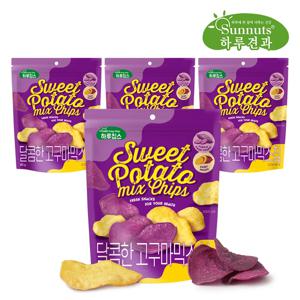 [하루견과] (3+1) 달콤한 고구마믹스칩 80g (총4봉)