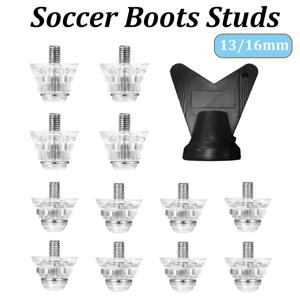 4/12PCS 축구 부츠 스터드 교체 13MM & 16MM 축구 신발 운동 스포츠 스니커즈 용 렌치 도구가있는 클리트 스파이크