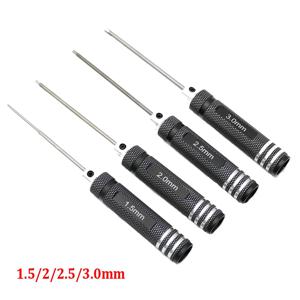 RC 자동차용 4PCS 1.5/2/2.5/3.0mm 검정색 육각 드라이버 알렌 렌치 수리 도구 세트