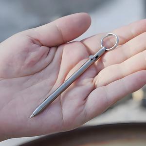 비즈니스 서명용 미니 티타늄 전술 펜, 포켓 여행 볼펜, 비상 필기, 사무실 학교 학생 문구