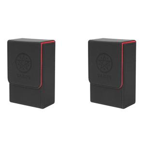 BAAU 2X 블랙 레드 패턴 타로 카드 보관함 PU 가죽 게임 포커 데크 카드 프레임