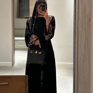 이슬람 여성 드레스 3 조각 세트 스카프 abaya 다이아몬드 라마단 모로코 두바이 kaftan 파티 vestidos 아랍 긴 가운 abayas 정장