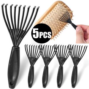 플라스틱 미니 빗 클리너 내장 헤어 브러시 헤어 리무버 가정용 핸들 청소 브러쉬 클리너 실제 헤어 가발 전용