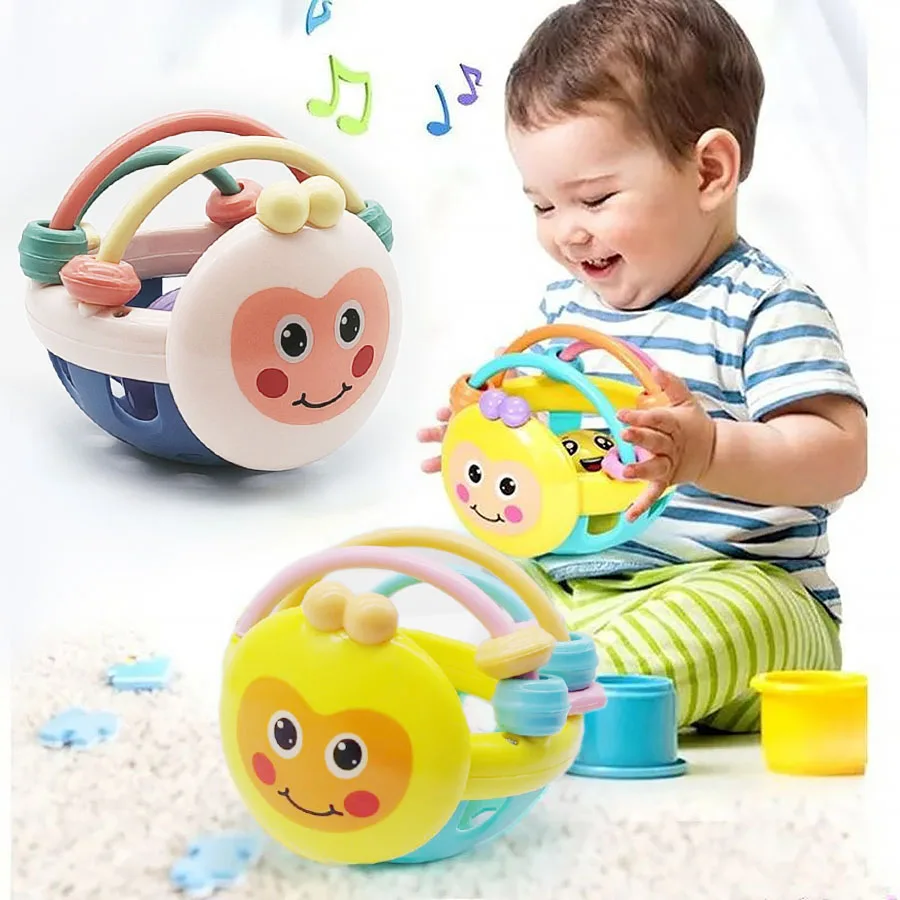 아기 부드러운 젖니가 남 장난감 신생아 조기 교육 감각 Teether 딸랑이 터치 손 파악 공 유아 공 게임 장난감 개발
