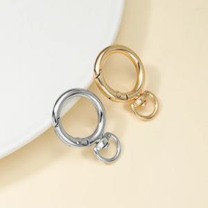 2Pcs 둥근 모양 회전 합금 랍스터 스프링 Clasps 개방형 열쇠 고리 후크 커넥터 DIY 쥬얼리 만들기위한 개 체인 버클