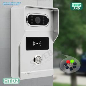 표면 실장 4선 HD 초인종 카메라 HTD2 120 °   HOMSECUR 1080P 홈 비디오 도어폰 인터콤용 시야각 RFID 액세스