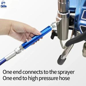 두 개의 커넥터 조인트 어댑터가 있는 파란색 에어리스 스프레이 기계 필터 에어리스 페인트 스프레이 건 액세서리