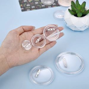 5Pcs 아크릴 버튼 핀 배지 클리어 핀 버튼 배지 키트 버튼 핀 버튼 메이커 DIY 공예 용품 용 블랭크