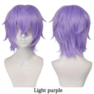 10인치 코스프레 합성 머리카락, 남성과 여성 모두에게 적합, 짧은 직모, 애니메이션 의상, 일상 파티 로리타 가발