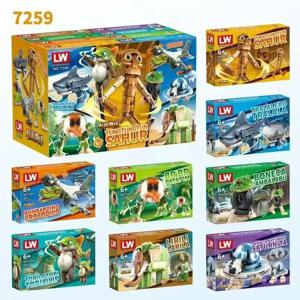 애니메이션 이탈리아 브레인로트 트랄라레로 트랄라라 피규어 블록 장난감 텅 텅 텅 사후르 샤크 브릭스토이 어린이 선물 블라인드 박스