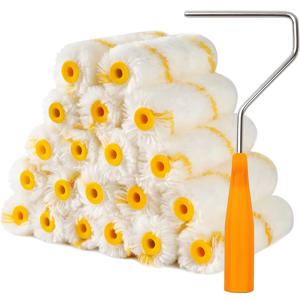 10개입 신형 페인트 롤러 브러시, 조밀한 브러시모, 라텍스 페인트 롤러 브러시 도구, 가정용 벽, 캐비닛, 문, 울타리, 천장 페인팅용