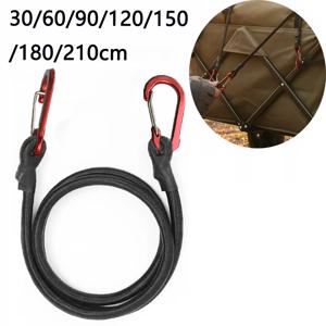 30-210cm 포장용 로프 야외용 탄성 로프 8mm 레드 훅 포함 확장 가능 경량 차량 짐 루프랙 스트랩