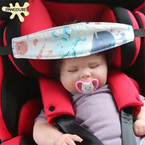 PANGDUBE 2개 세트 아기 머리 지지 스트랩 카시트 헤드레스트 베개 조절 가능한 목 보호대 유아 안전 여행용