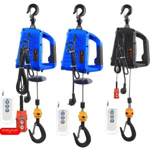 220V 휴대용 미니 전동 호이스트 리모컨 리프팅 머신 중량급 마이크로 전동 윈치 소형 크레인 가정용 작업장용