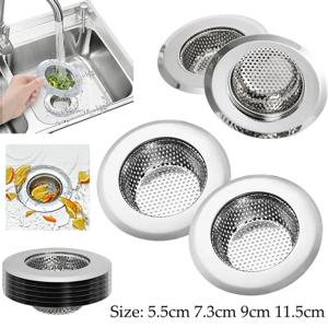 5.5/7.3/9/11.5cm 주방 싱크 필터 스테인리스 스틸 메쉬 싱크 스트레이너 필터 하수구 스트레이너 욕실 배수구 필터 트랩