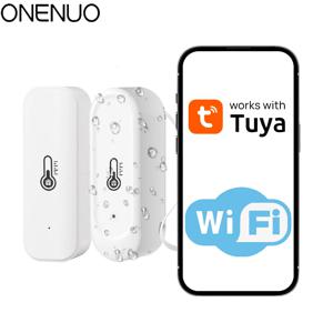 Tuya 실내 또는 IP65 방수 야외 WiFi 온도 습도 센서 홈 온도계 Alexa Google Home Voice와 호환 가능