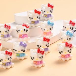 5개입 헬로키티 모양 레진 비즈 고리형 치발기 장난감 DIY 보석 액세서리