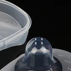 2개 실리콘 유두 보호대 수유 중인 엄마들을 위한 유두 보호 커버 투명 휴대 케이스 포함