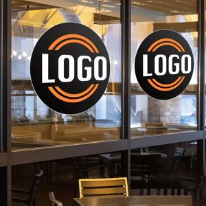 1개 맞춤 이미지 상점 회사 스티커 원형 자가 접착 방수 로고 창문 벽 요가 필라테스 체육관용