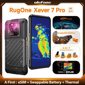 Ulefone RugOne Xever 7 Pro 5G 견고한 스마트폰 열화상 기능 안드로이드 15 스마트폰 512GB ROM 12GB+12GB RAM 6.67인치 120Hz AMOLED NFC 5500mAh 64MP 야간 투시 카메라