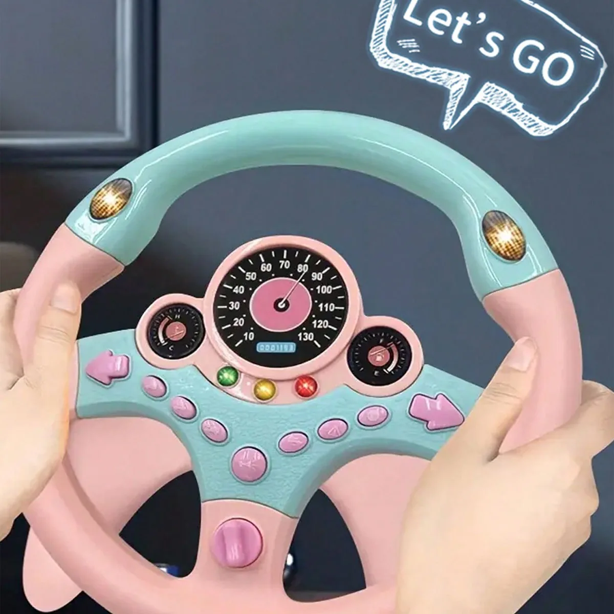 조기 교육 시뮬레이션 스티어링 휠 장난감 다기능 높은 시뮬레이션 자동차 음악 소리와 빛으로 장난감을 운전