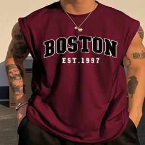 남성용 민소매 티셔츠 미니멀리스트 탱크 탑 여름 야외 거리 농구 저지 스포츠 남성용 남성 의류 티셔츠에 적합