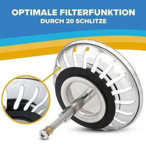 1pcs 주방 싱크 스트레이너 교체 Blanco Washbasin 배수 필터 욕실 주방 싱크 액세서리에 대 한 폐기물 드레이너 플러그