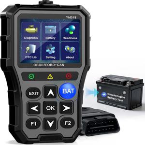 자동차 OBD2 스캐너 진단 도구 차량 엔진 경고등 코드 리더 리셋 기능, 실시간 데이터 및 전체 OBD II 모드 포함