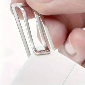 10개 사각형 두꺼운 바인더 클립 - 금속 종이 클립 - 문서, 메모 및 북마킹을 위한 사무용품