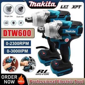 Makita DTW600 3100IPM 18V 무선 렌치 1/2인치 브러시리스 드라이버 충전식 전기 드라이버 차량 서비스 도구