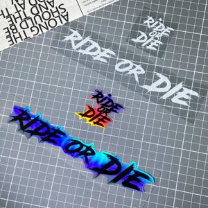 2개입 라이드 오어 다이 오토바이 스티커 방수 모터바이크 헬멧 DIY 로드 자전거 탑 튜브 프레임 셀프 접착 비닐 데칼